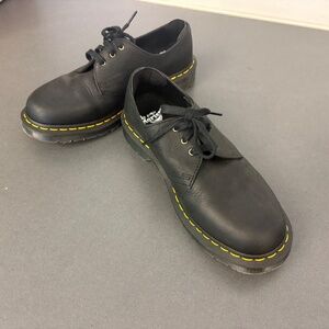 DOC DR MARTENS 1461  Black Ambassador Leather Oxford Shoes AirWair Sole M9/ W10